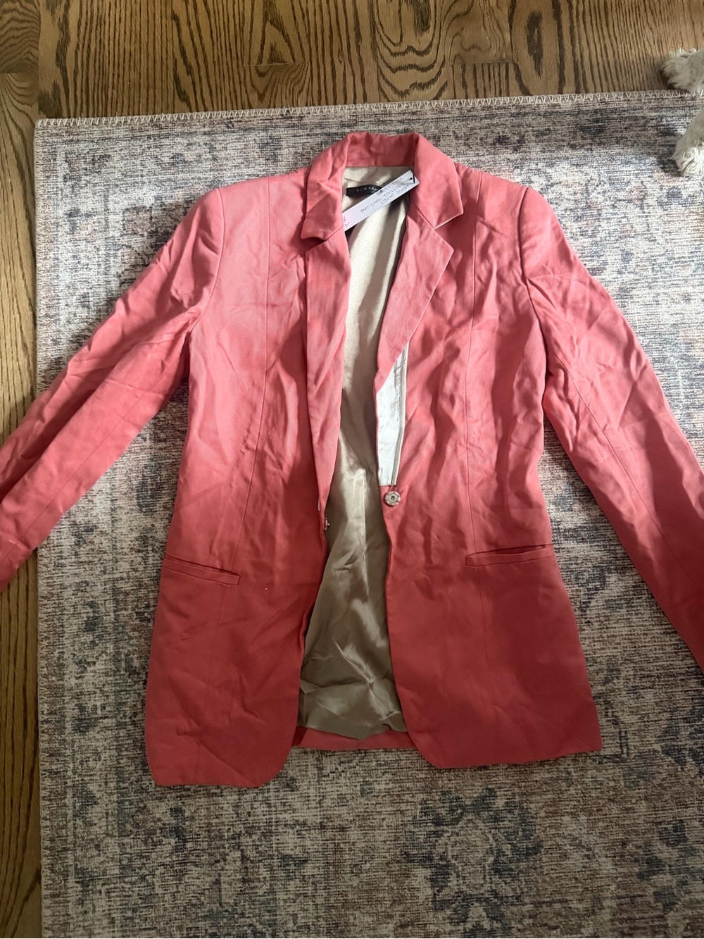 Elie Tahari Coral-Pink Single-Button Blazer